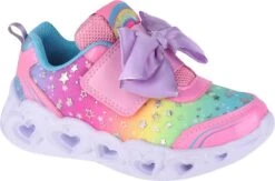 Skechers Heart Lights-All About Bows 302655N-PKMT, Voor Meisje, Roze, Sneakers,Sportschoenen, Maat: 25