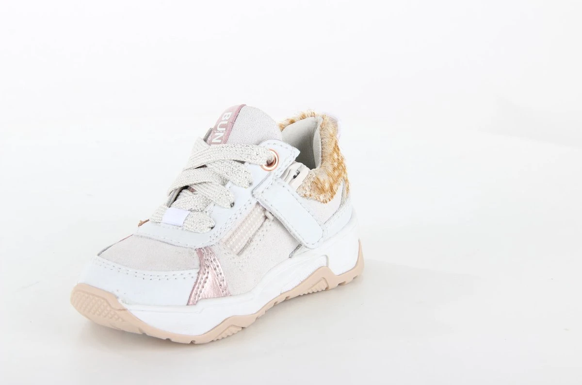 Bunnies JR 223374-500 Meisjes Lage Sneakers - Wit/Beige/Print/Bruin - Leer - Veters 10 Bunnies JR 223374-500 Meisjes Lage Sneakers - Wit/Beige/Print/Bruin - Leer - Veters - Afbeelding 10