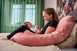 Telano Zwangerschapskussen XXL - Extra Hoes En Opbergtas - Exclusieve Gouden Rits - Velvet Stof - Voedingskussen - U Vorm - Extra Groot - Zijslaapkussen - Roze -Goedkope Kleintje Kleding Winkel 1200x798 10