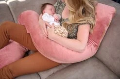 Telano Zwangerschapskussen XXL - Extra Hoes En Opbergtas - Exclusieve Gouden Rits - Velvet Stof - Voedingskussen - U Vorm - Extra Groot - Zijslaapkussen - Roze -Goedkope Kleintje Kleding Winkel 1200x798 11