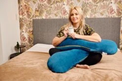 Telano Zwangerschapskussen XXL - Extra Hoes En Opbergtas - Exclusieve Gouden Rits - Velvet Stof - Voedingskussen - U Vorm - Extra Groot - Zijslaapkussen - Blauw -Goedkope Kleintje Kleding Winkel 1200x798 4