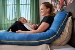 Telano Zwangerschapskussen XXL - Extra Hoes En Opbergtas - Exclusieve Gouden Rits - Velvet Stof - Voedingskussen - U Vorm - Extra Groot - Zijslaapkussen - Blauw -Goedkope Kleintje Kleding Winkel 1200x798 6