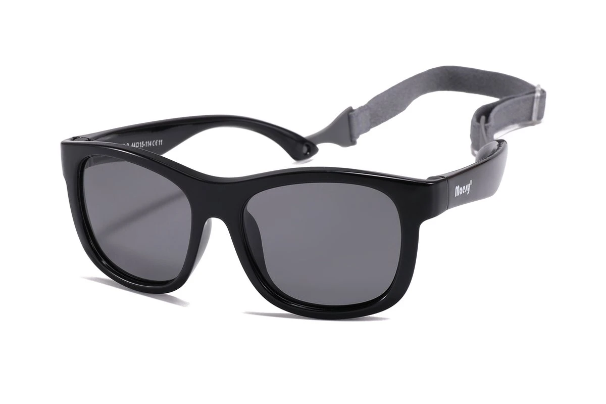 Maesy - Baby Zonnebril Luca - 1-3 Jaar - Dreumes En Peuter - Flexibel Buigbaar - Verstelbaar Elastiek - Gepolariseerde UV400 Bescherming - Unisex Babyzonnebril Vierkant - Zwart 2 Maesy - Baby Zonnebril Luca - 1-3 Jaar - Dreumes En Peuter - Flexibel Buigbaar - Verstelbaar Elastiek - Gepolariseerde UV400 Bescherming - Unisex Babyzonnebril Vierkant - Zwart - Afbeelding 2