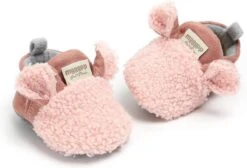 Schattige En Warme Myggpp Baby Slofjes Met Anti Slipzool Roze 6-12 Mnd/12 Cm -Goedkope Kleintje Kleding Winkel 1200x818 1