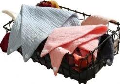 7 Stuks Hydrofiele Bandana Slabbetjes - Roze - Geel - Crème - Roestbruin -Goedkope Kleintje Kleding Winkel 1200x840 1