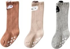 Merkloos Antislip Sokken Baby Lalieloe - 3 Tot 12 Maanden - Kniekousjes