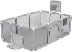 Speelbox - Playpen - Grondbox - Baby Grondbox - Speelbox Baby - Kinderbox - Kruipbox - Extra Grote Kids Kinderbox - Speeltuin Voor Babies - Grijs