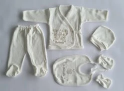 Merkloos 5-delige Newborn Baby Kledingset In Leuke Cadeaudoos - Kraamcadeau - Babyshower - Babykleertjes - Geschenkset