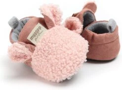 Schattige En Warme Myggpp Baby Slofjes Met Anti Slipzool Roze 6-12 Mnd/12 Cm -Goedkope Kleintje Kleding Winkel 1200x890