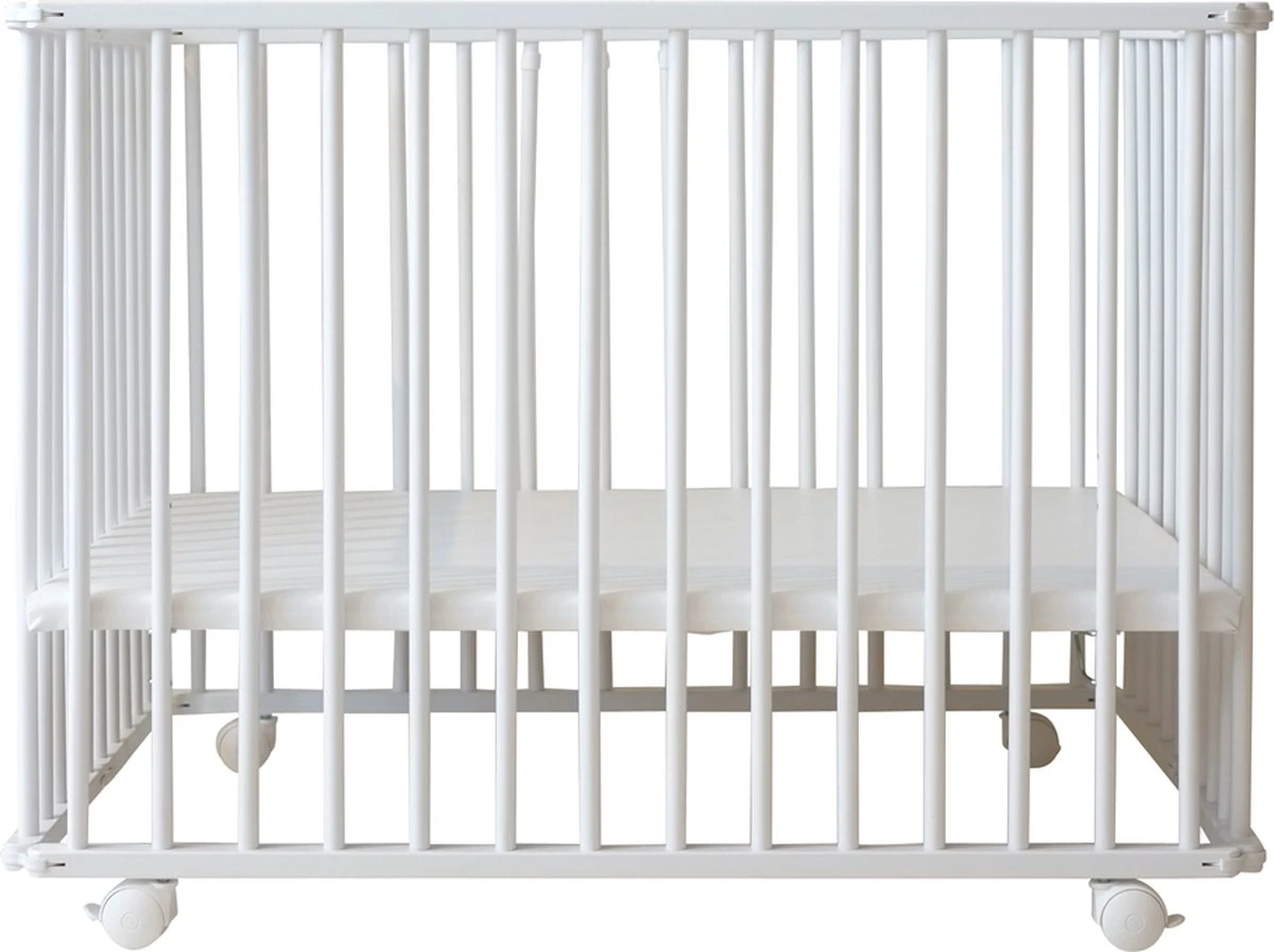 Petite Amélie ® Baby Box Inklapbaar - Box Opvouwbaar In één Handomdraai - Babybox Is Makkelijk Te Verplaatsen Via Wieltjes (met Blokkade) - Bodem Instelbaar In 3 Hoogtes - Wit - H.72 X L.100 X H.72 Cm 4 Petite Amélie ® Baby Box Inklapbaar - Box Opvouwbaar In één Handomdraai - Babybox Is Makkelijk Te Verplaatsen Via Wieltjes (met Blokkade) - Bodem Instelbaar In 3 Hoogtes - Wit - H.72 X L.100 X H.72 Cm - Afbeelding 4