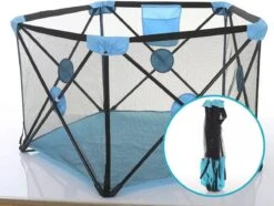 Buxibo - Kinderbox Uitklaarbaar En Makkelijk Opvouwbaar - Reisbox - Wasbaar- Inclusief Opbergtas - 122cm X 66cm - Aqua Blauw -Goedkope Kleintje Kleding Winkel 1200x904 3