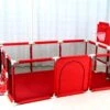 Merkloos XL Speelbox Rood - Playpen - GrondBox - Baby Grondbox - BuySafe247 - Inclusief Muggenclip Set