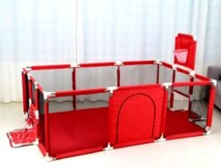 Merkloos XL Speelbox Rood - Playpen - GrondBox - Baby Grondbox - BuySafe247 - Inclusief Muggenclip Set