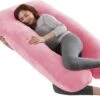Litollo® Zwangerschapskussen XXL - Voedingskussen - Lichaamskussen - 280cm - Zachte Fleece Stof - Body Pillow - Afneembare Hoes - Roze