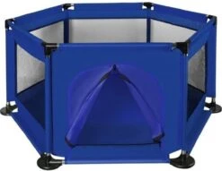 Merkloos Opvouwbare Speelbox Voor Kinderen - Babybox - Playpen - Reisbox - Kruipbox - Kinderbox Hekwerk - Mesh Box Zeshoekig Wasbaar - Blauw -Goedkope Kleintje Kleding Winkel 1200x928 2