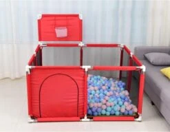 Merkloos Grondbox | Rood S | Kruipbox | Speelbox | Playpen | Baby | Peuter En Kind Afscherming | Gigantische Baby Box | Kinderbox