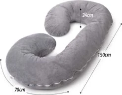Ella® Zwangerschapskussen XXL C-vorm - Voedingskussen - Zijslaapkussen - Lichaamskussen - Body Pillow - Afneembare Minky Fleece Hoes - 150x70cm - Grijs 13 Ella® Zwangerschapskussen XXL C-vorm - Voedingskussen - Zijslaapkussen - Lichaamskussen - Body Pillow - Afneembare Minky Fleece Hoes - 150x70cm - Grijs -Goedkope Kleintje Kleding Winkel 1200x940 1