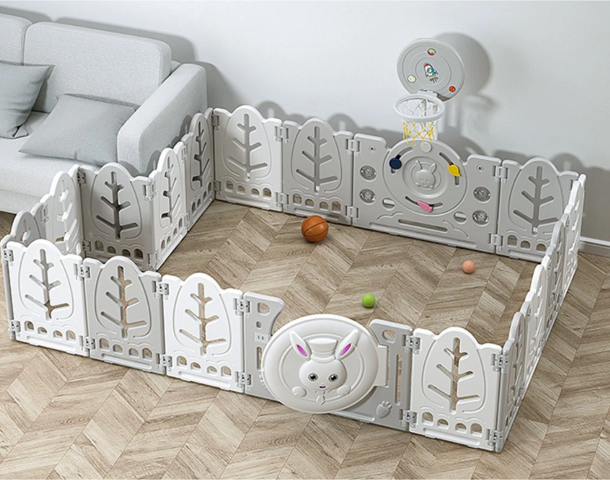 Merkloos Grondbox Konijn - Playpen - Roze 4 Merkloos Grondbox Konijn - Playpen - Roze - Afbeelding 4