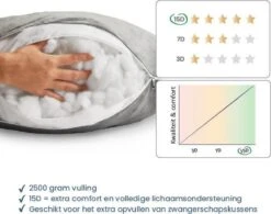 Telano Zwangerschapskussen XXL | Extra Hoes En Opbergtas |Velvet Stof | Voedingskussen | U Vorm | Extra Groot | Zijslaapkussen | Grijs -Goedkope Kleintje Kleding Winkel 1200x948