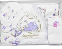 Merkloos 5-delige Newborn Baby Kledingset In Leuke Cadeaudoos - Kraamcadeau - Babyshower - Babykleertjes