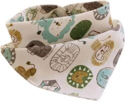 5- Pack - Bandana Slabbetjes - Safari Dinosaurus - 2-laags Katoen - Puntslabbetjes - Kwijlslabbetjes -Goedkope Kleintje Kleding Winkel 1200x971 1