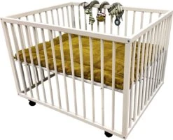 Box - Met Wieltjes - Park - Babybox - 80 X 100 Cm - Wit