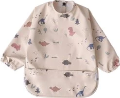 Mon Avenir - Longsleeve Slab - Waterproof - Schort Lange Mouwen - Beige - Dino