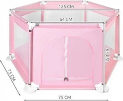 Playpen Roze – Grondbox – Kruipbox – Speelbox – Baby – Peuter En Kind Afscherming - Portable