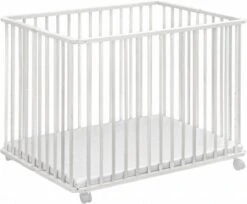 Cabino Baby Box Inklapbaar Met In Hoogte Verstelbare Bodem Wit -Goedkope Kleintje Kleding Winkel 1200x991