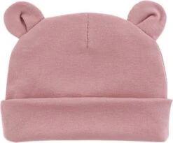 3 Pack Babymutsjes Newborn BEERVORM Geel Crème Oudroze - Beren Oortjes -Goedkope Kleintje Kleding Winkel 1200x997 1