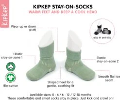 KipKep Baby Sokjes Prematuur Newborn - OffWhite - Ecru - Blijf-sokjes - 1 Paar - Zakken Niet Af -Goedkope Kleintje Kleding Winkel 1200x997 4