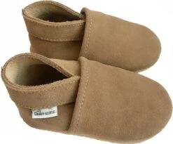 Bruine Suede Babyslofjes Van Baby-Slofje Maat 21/22 - Coca Mocha