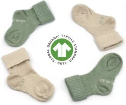 KipKep Babysokjes Groen: Bio Blijf-Sokjes - Maat 0-6 Mnd - Calming Green - 2 Paar -Goedkope Kleintje Kleding Winkel 1200x999 1