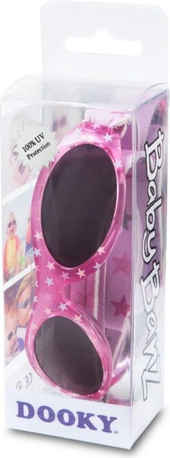 Dooky BabyBanz - Zonnebril - 0-2 Jaar - Pink Star -Goedkope Kleintje Kleding Winkel 446x1200