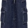 WIJDE CARGO JEANS ONLY (158,Dark Blue Denim)