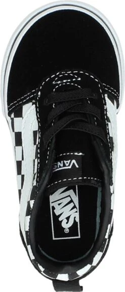 Vans TD Ward Slip-On Checkered Sneakers - Black/True White - Maat 23.5 -Goedkope Kleintje Kleding Winkel 516x1200