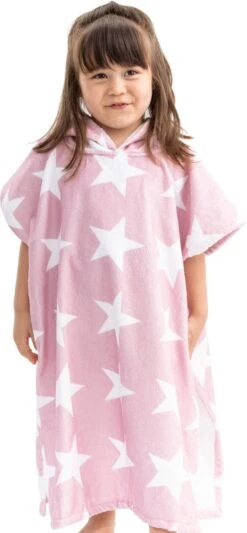 HOMELEVEL Badstof Poncho Voor Kinderen - Badponcho Voor Jongens En Meisjes - Met Capuchon - Strandponcho Van Zachte Stof