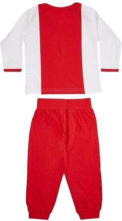 Ajax Baby Pyjama - Wit/rood - Rood/Wit - Maat 86/92 -Goedkope Kleintje Kleding Winkel 664x1200