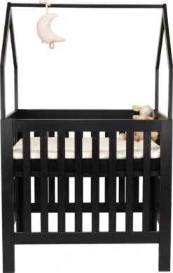 Colorful Collection - Box - Bart - Huis - Park - Babybox - Verstelbare Bodem - 80 X 100 Cm - Zwart -Goedkope Kleintje Kleding Winkel 762x1200