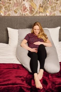 Telano Zwangerschapskussen 100% Katoen XXL | Extra Hoes En Opbergtas | 100% Katoenen Hoes | 2500 Gram Vulling| Voedingskussen | U Vorm | Extra Groot | Zijslaapkussen | Grijs -Goedkope Kleintje Kleding Winkel 798x1200 4