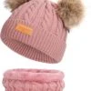 Baboo Baby Muts & Sjaal - Baby Kleding Jongens En Meisjes - Winter Kinderkleding - 0 Tot 2 Jaar - Onesize - Roze