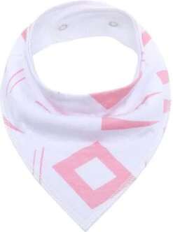 MINIIYOU Bandana Kwijlslabbetjes - Roze/Wit - 6 Stuks - Puntslabbetjes - Katoen -Goedkope Kleintje Kleding Winkel 892x1200 3