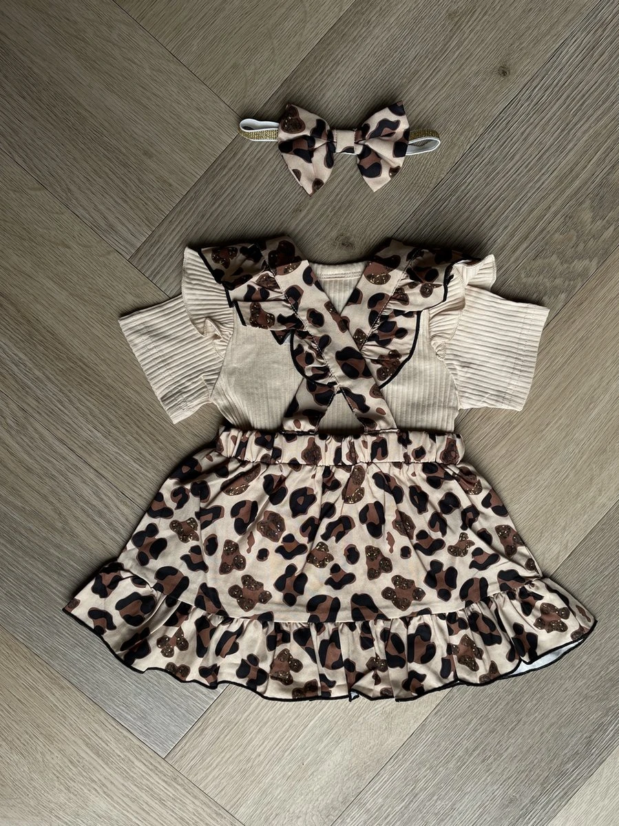 Merkloos Panterprint Setje Baby Kleding Meisje - 3 Delig - Haarband - Jurkje - Rompertje - Nude - Maat 74 - Babykleding - Baby Meisje Cadeau - Borduursel Tekst Mama 2 Merkloos Panterprint Setje Baby Kleding Meisje - 3 Delig - Haarband - Jurkje - Rompertje - Nude - Maat 74 - Babykleding - Baby Meisje Cadeau - Borduursel Tekst Mama - Afbeelding 2