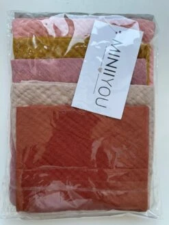 MINIIYOU - 6 Stuks - Hydrofiele Bandana Slabbetjes Meisje Franjes - Roze Geel - Beige -Goedkope Kleintje Kleding Winkel 900x1200 42