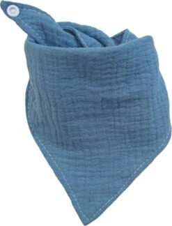 MINIIYOU - 5 Stuks Hydrofiele Bandana Slabbetjes - Effen Blauw - Geel Wit - Kwijlslabbetjes -Goedkope Kleintje Kleding Winkel 916x1200