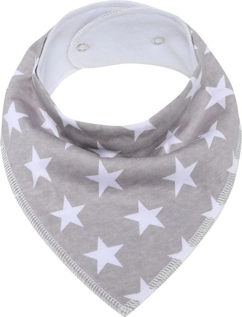 MINIIYOU Bandana Kwijlslabbetjes - Grijs - 6 Stuks - Puntslabbetjes - Waterproof 3 MINIIYOU Bandana Kwijlslabbetjes - Grijs - 6 Stuks - Puntslabbetjes - Waterproof - Afbeelding 3