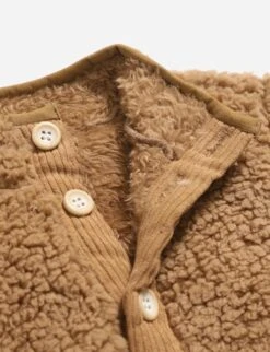 Merkloos Teddy Jas Bruin 74/80 - Herfsjas - Voorjaarsjas - Teddyvest - Babyjas -Goedkope Kleintje Kleding Winkel 920x1200