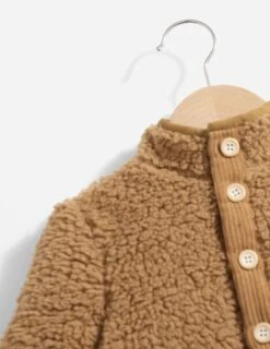 Merkloos Teddy Jas Bruin 74/80 - Herfsjas - Voorjaarsjas - Teddyvest - Babyjas -Goedkope Kleintje Kleding Winkel 925x1200 1