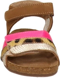 Shoesme Cognac Sandaal Met Fuchsia En Snake-details -Goedkope Kleintje Kleding Winkel 934x1200