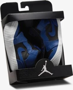 Nike Jordan 1 Baby Crib Bootie - Flexibilieit En Comfort - Maat 16 - Zwart/Blauw/Wit -Goedkope Kleintje Kleding Winkel 975x1200